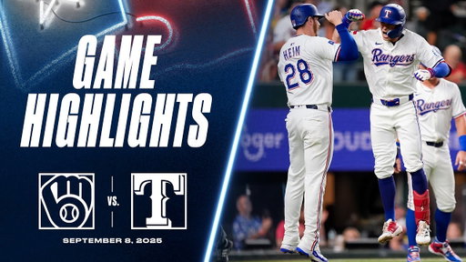 Brewers vs. Rangers Game Highlights (9/8/25) | MLB Highlights