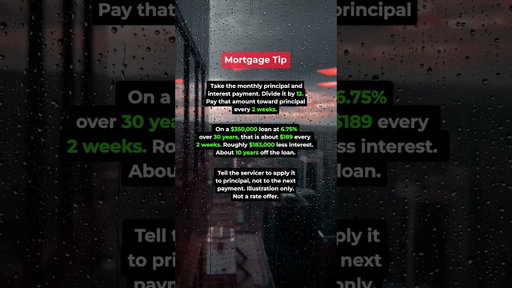 How to shave 10 years off your mortgage with one simple math trick #savings #loan #homebuying