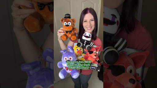 NEW Glow-In-The-Dark FNAF Plushies! #fnaf #fivenightsatfreddys #fnafmovie2 #freddyfazbear #shorts