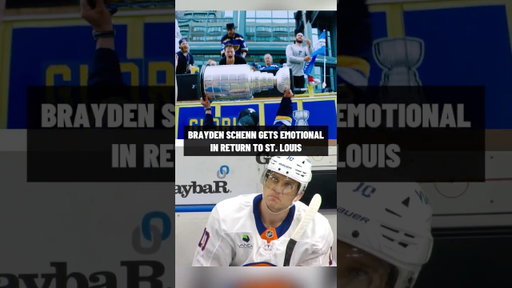 Brayden Schenn gets emotional during tribute in return to STL