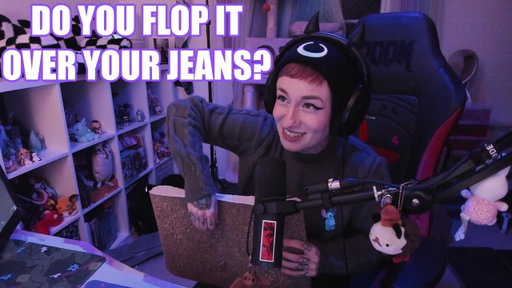 Do you flop it over your jeans?