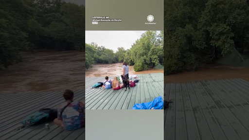 “GET US OUT OF HERE!” Flash Flood Traps Campers on Roof
