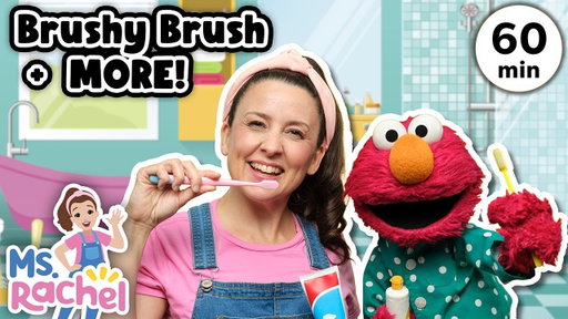 Brush Your Teeth Song with Ms Rachel and Elmo - Timer - Kids Songs and Nursery Rhymes