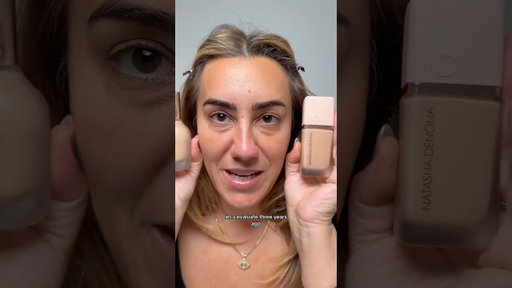 NATASHA DENONA VS HAUS LABS FOUNDATION 👀 #makeupshorts #beautyindustry #foundation