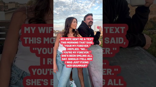 Watch him correct her and then say the sweetest thing #shorts #funny #viral
