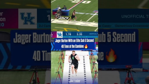 Former Kentucky OL Jager Burton Showing off the WHEELS at the NFL Combine😼
