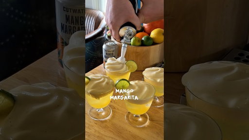 Mango Margarita With Tropical Foam 🥭🌴☀️ #shorts