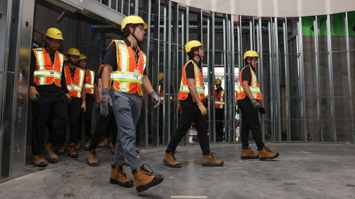 These future Flames got a close-up look at their new home at Scotia Place