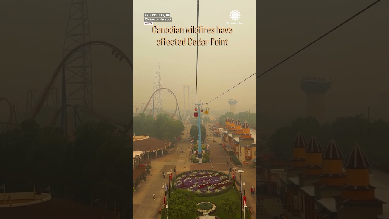 Cedar Point Sky Turns Orange Amid Poor Air Quality From Wildfire Smoke