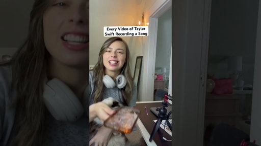 Every Video of Taylor Swift Recording #taylorswift