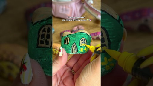 DIY fairy rocks for your garden 🥹 #diy #diyprojects #craftyhome #fairygardens