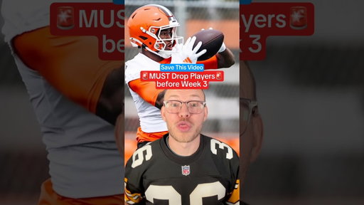 📉DROP these players before Week 3