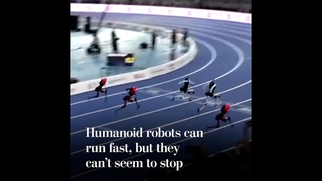 Humanoid robots can  run fast, but they  can’t seem to stop
