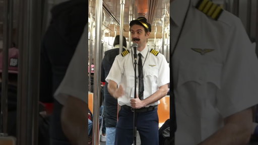 a pilot does stand up on the subway in NYC. #pilot #comedian