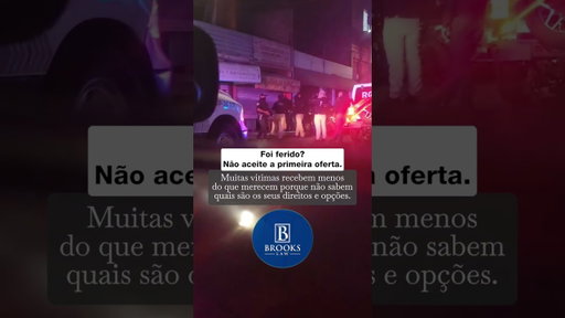 🚑 Foi ferido? Não aceite a primeira oferta da seguradora!