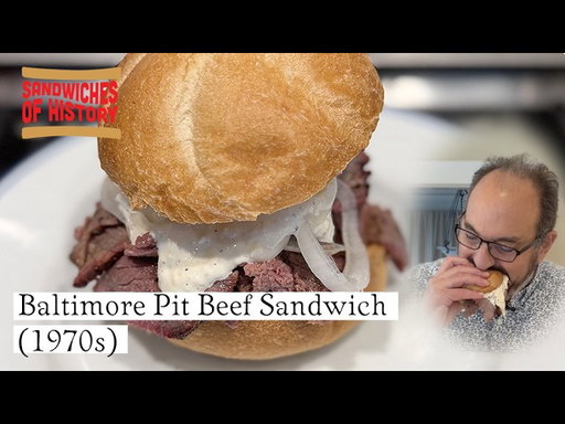 Baltimore Pit Beef Sandwich (1970s) on Sandwiches of History⁣