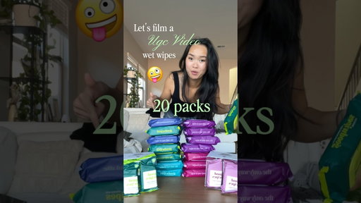 Let film a UGC video for 20 packs of 💩wipes #ugcexample