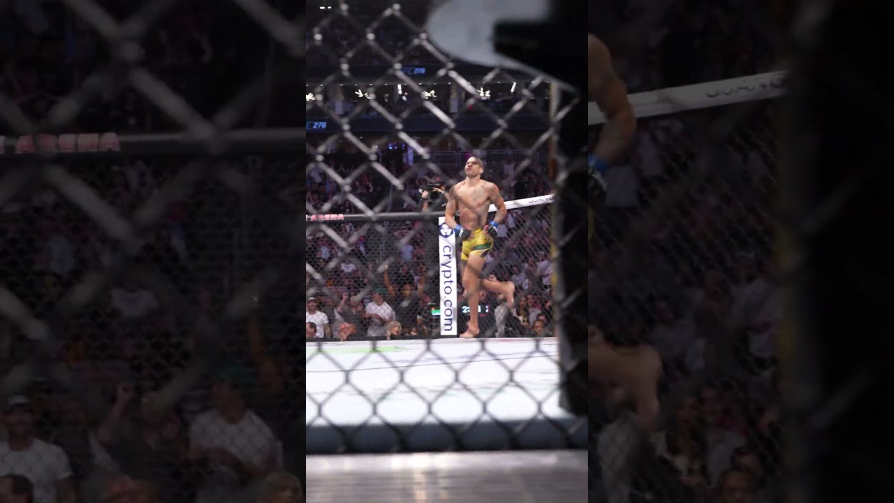Alex Pereira KNOCKED OUT Sean Strickland with his iconic left hook! 🗿 #UFCWhiteHouse #UFC