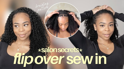 Curly Flip Over Sew-In for Beginners | DIY Install + Minimal Leave Out | Curls Queen