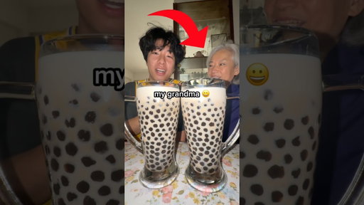 smallest boba order with my grandma #short