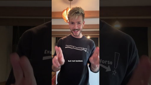 Telling everyone a different trend