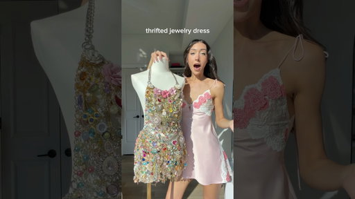 trying a jewelry dress