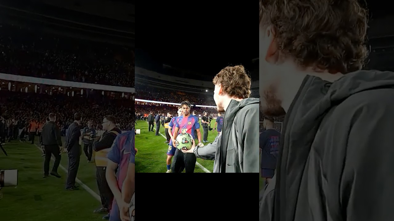 Gifting Lamine Yamal a Custom Football!