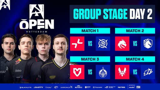 BLAST Open Rotterdam 2026, Day 2 - PARI vs NIP, Spirit vs Liquid, MOUZ vs MongolZ, Vitality vs 9z