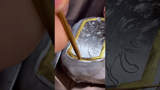 How 24k gold inlay is done. #timelesscraftsmanship #watchmaking #jewelry #handmade #artwork #artist