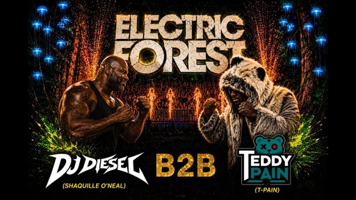 DJ Diesel (Shaq) b2b Teddy Pain (T-Pain) @ Electric Forest 2026