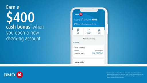 Open an account. Earn your bonus.*