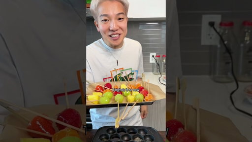 Making fruits candy with Takoyaki machine 🐙
