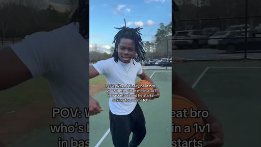 POV: When you finally beat your friend in basketball #relatable #funny
