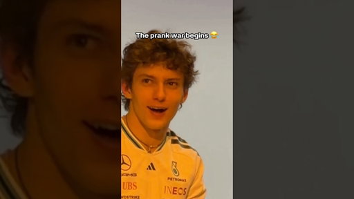Kimi and Bono start a prank war #MercedesF1 #KimiAntonelli #F1 #Bono #Prank