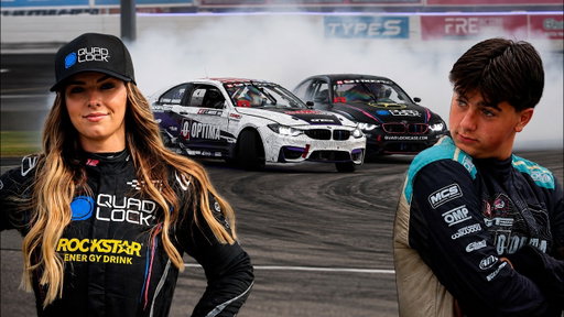 Lil bro takes on big sis at Formula Drift Indianapolis!