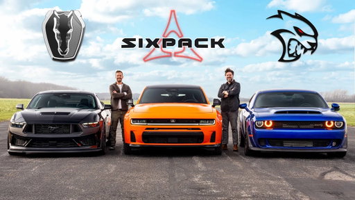 NEW Gas Charger vs Mustang Dark Horse vs SRT Hellcat // DRAG RACE