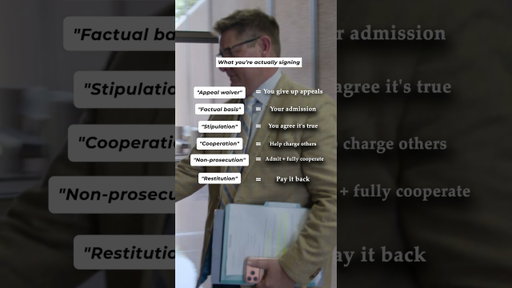 The most important part of a plea agreement is often the fine print.