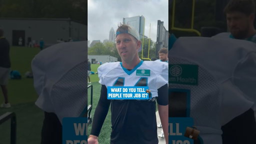 Do you tell people you're a pro football player⁉️  #carolinapanthers #nfl