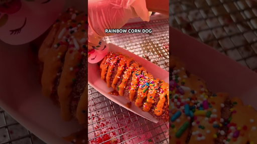 How a Korean rainbow cheese corn dog is made #shorts