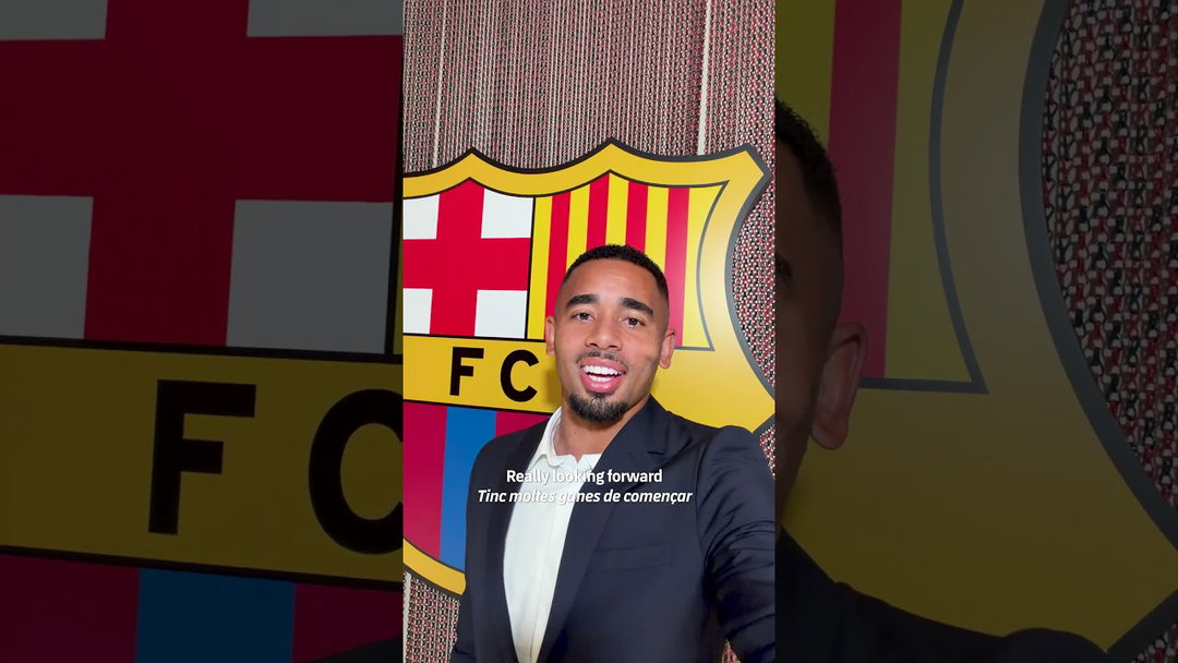 👋 Gabriel Jesus’ first words as a Barça player #fcbarcelona #football #shorts