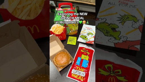Have you tried the Grinch Meal at McDonald’s? People are buying Grinch Salt for $170😱 #mcdonalds