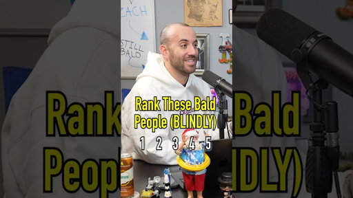 RANKING BALD PEOPLE! Who Is The Best? #shorts #bald #hair #rank #therock