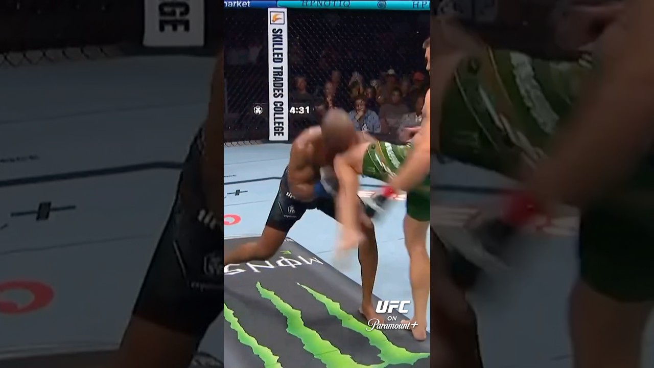 The KNEE from Dricus Du Plessis cracked Kamaru Usman! 👀 #UFCOKC #UFC #UFCIndia