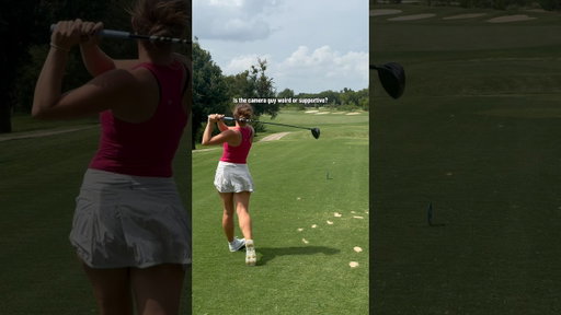 Is the camera guy weird or supportive?? 🫪🫪 #golf #golfswing #golfer