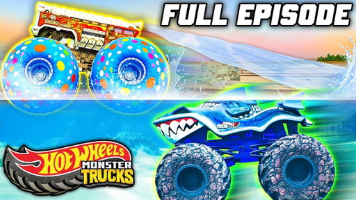 Do Monster Trucks Sink or Float?? | Hot Wheels Monster Trucks Camp Crush | Episode 8