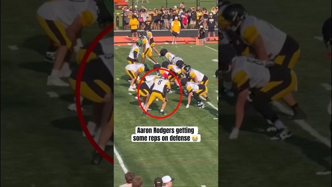 They got Rodgers blitzing 💀 (via steel_city_recaps/IG)