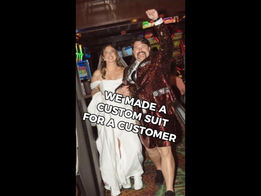 We made a custom suit for a customer's wedding