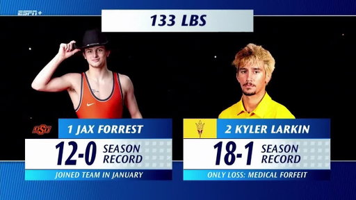 Jax Forrest vs Kyler Larkin (133lb) FULL MATCH | 2026 Big 12 Wrestling Championship pres by Allstate