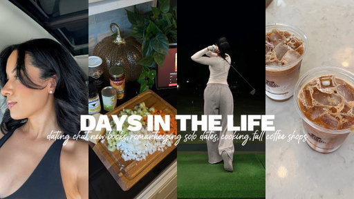 vlog: dating chat, new books, romanticizing solo dates, cooking, fall coffee shops