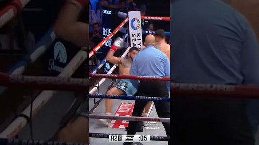 Steven Butler knocks down Edgar Berlanga 😲 #ZuffaBoxing09